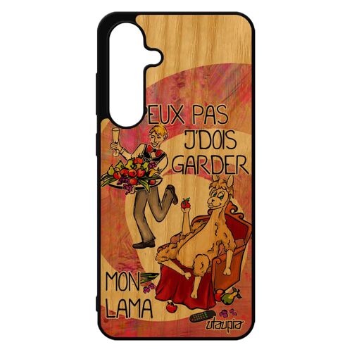 Coque Silicone J'peux Pas J'dois Garder Mon Lama Pour Pour Samsung Galaxy S24 Fe Bois Pas Cher Housse Humoristique Humour Texte Animaux