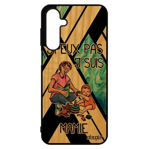 Coque En Bois Pour A16 4g 5g Silicone J'peux Pas J'suis Mamie Drole Comique Cadeau D'anniversaire Souple Personnalis¿ Pour Samsung Galaxy