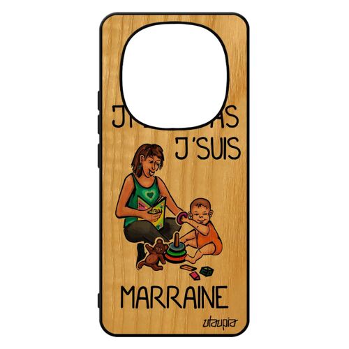Coque Pour Xiaomi Redmi Note 14 Pro/14 Pro+ Plus 5g Bois Silicone J'peux Pas J'suis Marraine Jpeux Telephone Texte Orange Noir Comique De