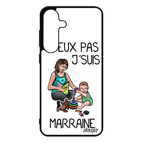 Coque Silicone J'peux Pas J'suis Marraine S25+ Plus Texte Je Smartphone Bande Dessin¿E Bebe Jpeux Drole Design Blanc Pour Samsung Galaxy