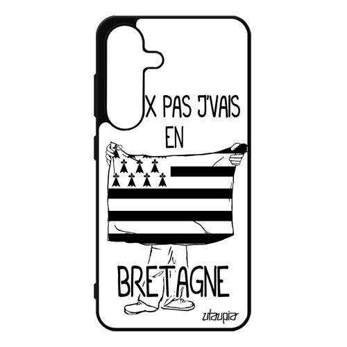 Coque J'peux Pas J'vais En Bretagne Pour Samsung S25 Silicone Foot Region Noir Football Dessin Basket Mobile Humour Portable Pour Galaxy