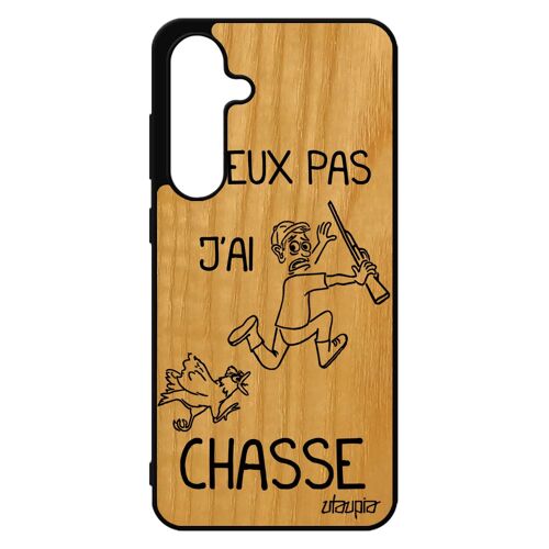 Coque En Bois S24 Fe Silicone J'peux Pas J'ai Chasse Cover Humoristique Drole Comique Homme Chasseur Humour Noir Bd Pour Samsung Galaxy