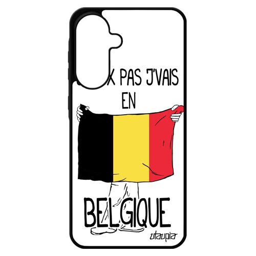 Coque A56 5g Silicone J'peux Pas J'vais En Belgique Jo Noir Drapeau Belge Football Basket Case Euro Pour Samsung Galaxy