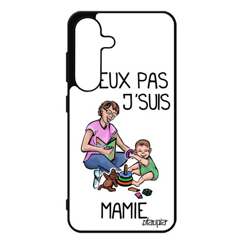 Coque Pour Samsung S25 En Silicone J'peux Pas J'suis Mamie Blanc 4g Je Humoristique Jpeux Drole Mamy Texte Bebe Grand Mere Dessin Pour Galaxy