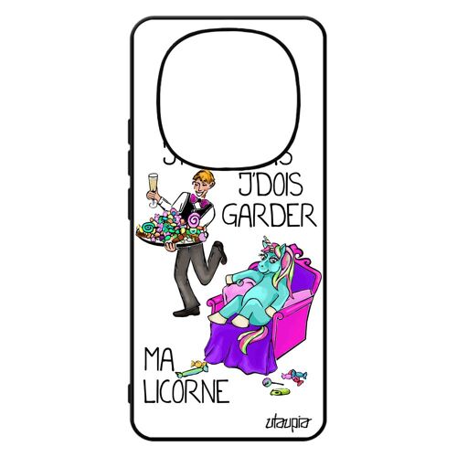 Coque Redmi Note 14 Pro/14 Pro+ Plus 5g Silicone Humour J'peux Pas J'dois Garder Ma Licorne Poney Personnalis¿ Blanc Cartoon Pour Xiaomi