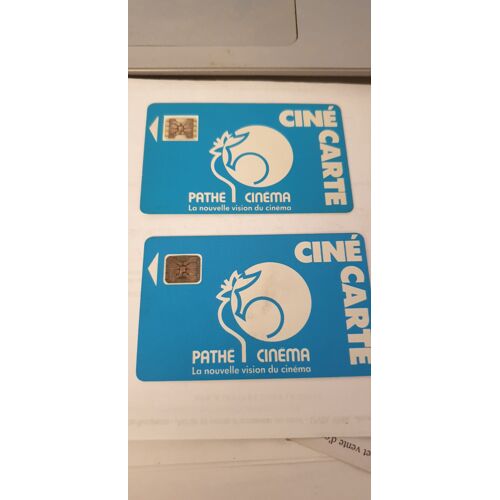 Lot De 2 Cinécartes Pathe Le Coq Fond Bleu Sans Points Noirs Avec 2 Puces Différentes !!