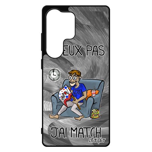 Coque S25 Ultra Silicone J'peux Pas J'ai Match Foot Housse Humoristique Bande Dessin¿E Texte Handball Coupe Du Monde Pour Samsung Galaxy