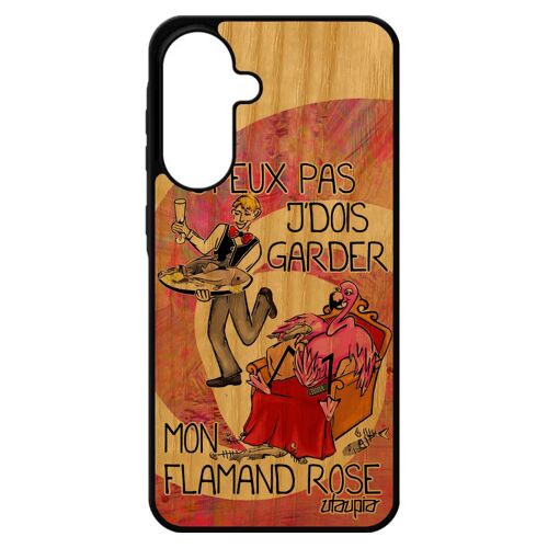 Coque Pour Galaxy A56 5g Bois Silicone Je Peux Pas J'dois Garder Mon Flamand Rose Mobile Jpeux Paradis Tpu Humour De Protection Pour Samsung