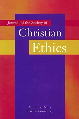 Journal Of The Society Of Christian Ethics