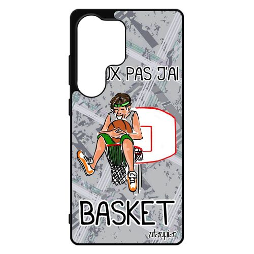 Coque Jpeux Pas J'ai Basket Pour S25 Ultra Silicone Bande Dessin¿E Housse Etui Humoristique Drole Gris Panier Comique Pour Samsung Galaxy