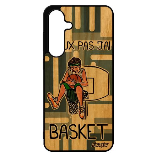 Coque Silicone Pour S24 Fe En Bois J'peux Pas J'ai Basket Gris Bande Dessin¿E Drole Nba Tpu Panier Noir Case Comique Pour Samsung Galaxy