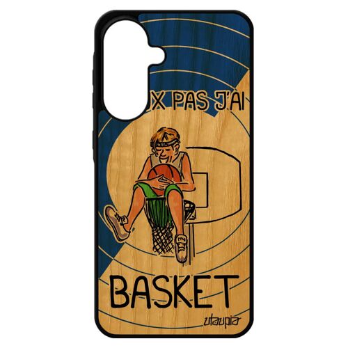 Coque Bois Silicone Pour Galaxy A56 5g J'peux Pas J'ai Basket Comique Case Drole Humour Balle De Euro Basketball Sport Bumper 4g Pour Samsung