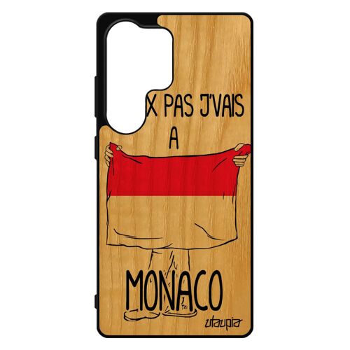 Coque S25 Ultra Bois Silicone J'peux Pas J'vais A Monaco Basket Dessin Telephone Football De Protection Foot Humour Pour Samsung Galaxy