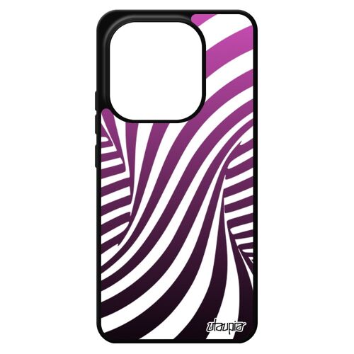 Coque Redmi Note 14 4G Europe silicone illusion d'optique tornade graphique effet 3d etui mobile dessin portable Dégradé rose pour Xiaomi