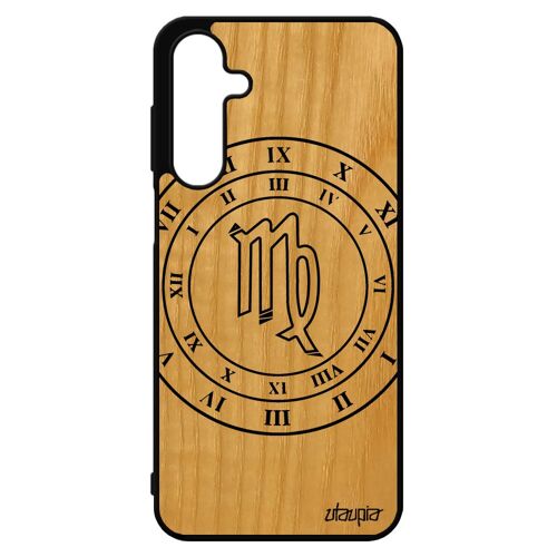 Coque A16 4g 5g Bois Silicone Signe Astrologique Vierge Bumper Du Zodiaque Galaxie Etui Horloge 4g Femme Noir Univers Pour Samsung Galaxy