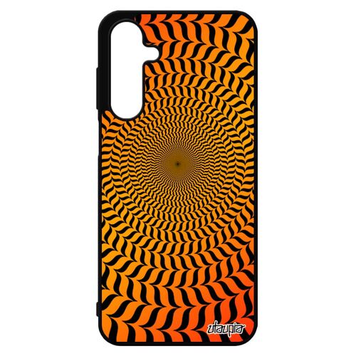 Coque Illusion D'optique A16 4g 5g En Silicone Housse Telephone Effet Graphique Orange Antichoc Magie Spirale Cercle Pour Samsung Galaxy