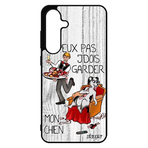 Coque Silicone J'peux Pas J'dois Garder Mon Chien S24 Fe Humour Cartoon Gris Bande Dessin¿E Texte Je Animaux Housse Pour Samsung Galaxy