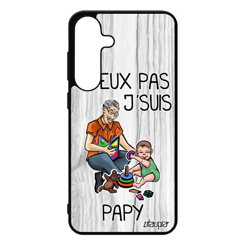 Coque J'peux Pas J'suis Papy Telephone S25+ Plus Silicone Gris Texte Pas Cher Portable Je Grand Pere Papi Aluminium Pour Samsung Galaxy