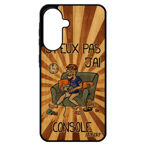 Coque J'peux Pas J'ai Console Pour Samsung A56 5g En Bois Silicone Smartphone Dessin Play Jeux Video Gamer Noir Comique Humour Je Pour Galaxy