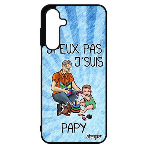 Coque En Silicone Pour Samsung A16 4g 5g J'peux Pas J'suis Papy Grand Pere Smartphone Enfant Je Bd Drole Portable Bleu Housse Pour Galaxy