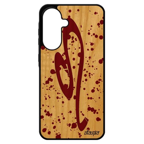 Coque Silicone Pour Samsung A56 5g Bois Signe Du Zodiaque Lion Case Portable Calligraphie Personnalis¿ Univers Avenir Dessin Rouge Pour Galaxy