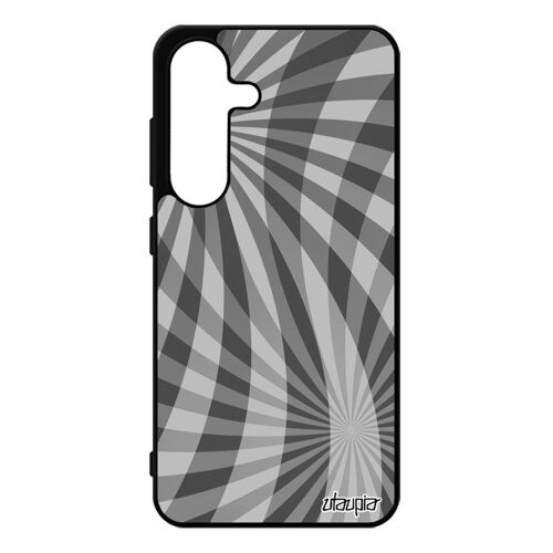 Coque Illusion D'optique Pour Galaxy S25 Silicone Etui Jolie Motif Geometrie Fond Effet Gris Design Portable Bumper Moderne Pour Samsung