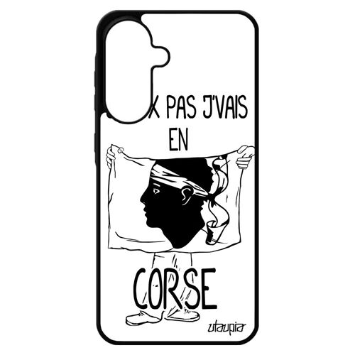 Coque Pour Galaxy A56 5g Silicone J'peux Pas J'vais En Corse Housse Foot Smartphone Gel Noir Drapeau Design Basket Football Pour Samsung