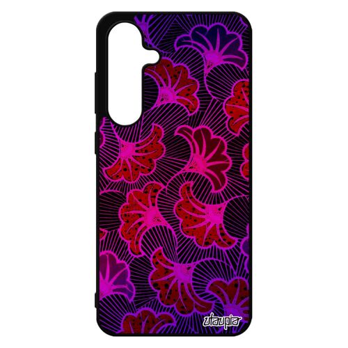Coque Silicone Pour S24 Fe Wax Telephone Artisanat Smartphone Housse Violet Africain Ethnique Motif Imprim¿ Unique De Pour Samsung Galaxy