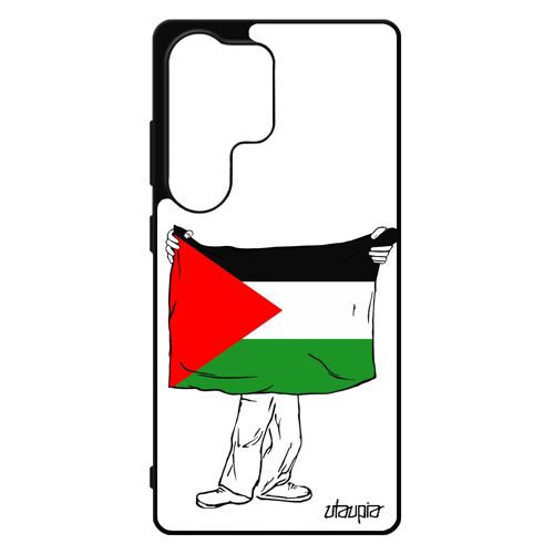 Coque Pour Samsung S25 Ultra Silicone Drapeau Palestine Palestinien Cover Coupe Du Monde Etui Jo Football Portable Pour Galaxy