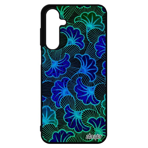 Coque A16 4g 5g Silicone Wax Telephone Antichoc Ethnique Tissu Afrique Color¿ Portable Bleu Motif Fantaisie Africain Pour Samsung Galaxy