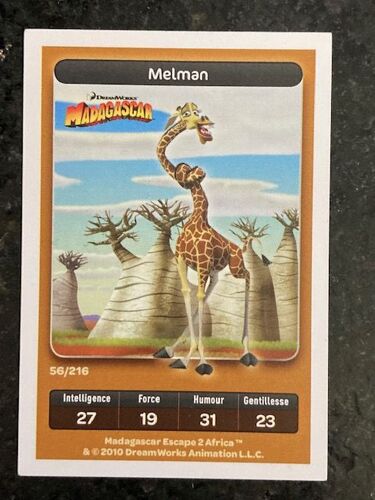 Carte Carrefour Dreamworks - Madagascar - Melman 56/216