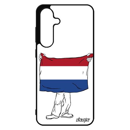 Coque Silicone S24 Fe Drapeau Pays Bas Hollande Hollandais Foot Football Bumper Basket Souple Coupe D'europe Antichoc Pour Samsung Galaxy