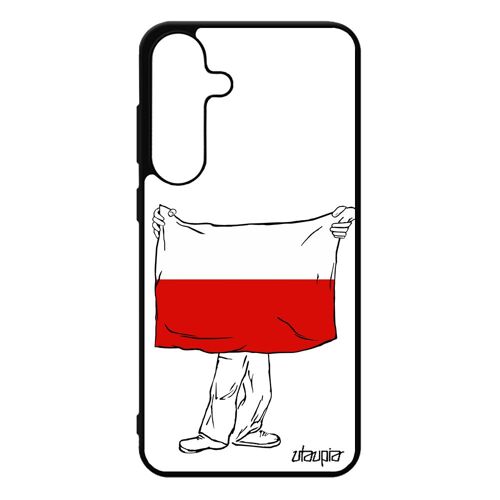 Coque De Protection Pour Samsung S25+ Plus Silicone Drapeau Pologne Polonais Telephone Coupe Du Monde Coupe D'europe Design Euro Pour Galaxy