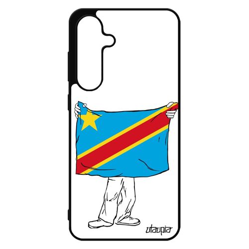 Coque Silicone Pour Samsung Galaxy S24 Fe Drapeau Rdc Congo Kinshasa Congolais Foot Noir Republique Democratique Du Football Can Basket