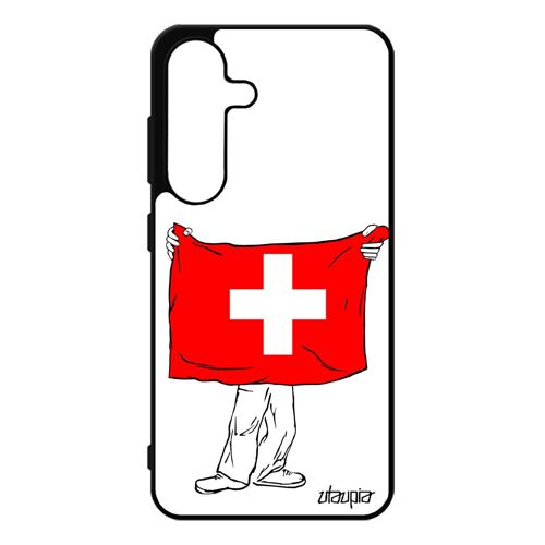Coque Silicone Pour Samsung S25 Drapeau Suisse Football Foot Basket De Protection Switzerland Jo Case Design Coupe D'europe Pour Galaxy