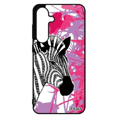 Coque Silicone Pour Galaxy S24 Fe Zebre Case Rayure Afrique Fleur Housse Solide Animal Dessin Rose Ethnique Azteque Feuilles 4g Pour Samsung