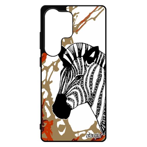 Coque Pour Galaxy S25 Ultra Silicone Zebre Tribal Rigide Arbre Artiste Animal Cheval Motif Sm-S938b Azteque Antichoc Dessin Femme Pour Samsung