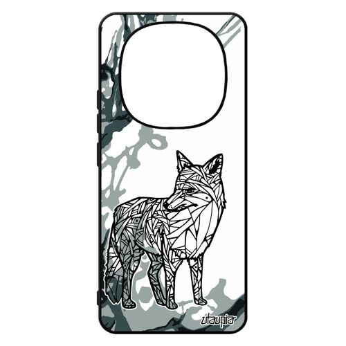 Coque Silicone Pour Pour Xiaomi 14 Pro+ Plus 5g /Redmi Note 14 Pro Renard Etui Polaire Tpu Ethnique Peinture Montagne Art Made In France