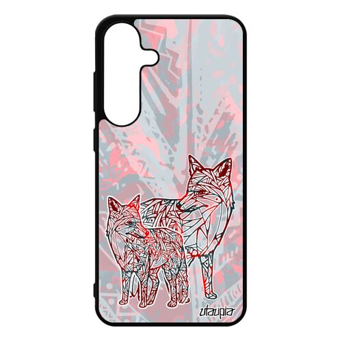 Coque Pour Samsung Galaxy S25+ Plus Silicone Renard 4g Solide Dessin Tribal Souple Homme Pastel Bebe Multicolore Rouge Telephone Housse