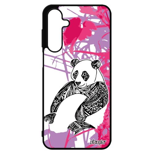 Coque Silicone Pour Pour Samsung Galaxy A16 4g 5g Panda Bebe Gel Feuilles Bamboo Cover De Protection Tribal Antichoc Azteque Animal Jolie