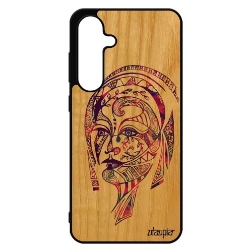 Coque Pour Samsung S24 Fe Bois Silicone Femme Pas Cher Tribal Pastel Housse Couleur Ethnique Fee Fille Azteque Etui Telephone De Pour Galaxy