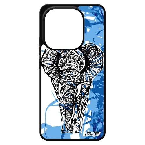 Coque Elephant Pour Redmi Note 14 4g Europe Silicone Antichoc Azteque Fille D'afrique Dessin Fleur Sagesse Feuilles Portable Pour Xiaomi