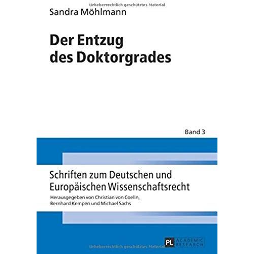 Der Entzug Des Doktorgrades