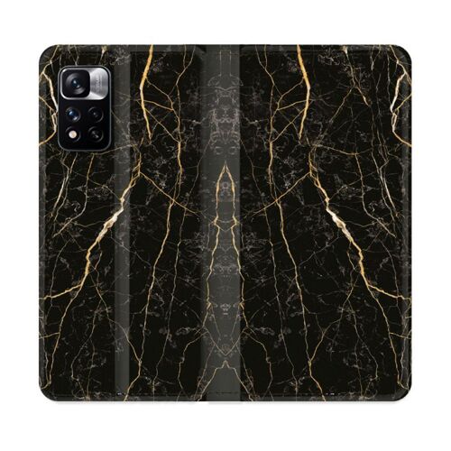 Housse Cuir Portefeuille Pour Xiaomi Redmi Note 11 Pro / 11 Pro 5g Texture Marbre Noir
