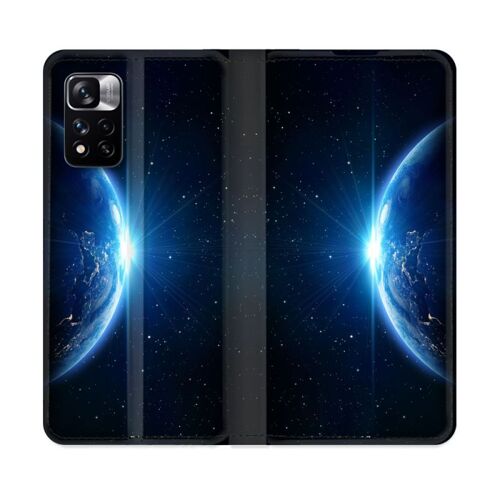 Housse Cuir Portefeuille Pour Xiaomi Redmi Note 11 Pro / 11 Pro 5g Univers Planete Terre
