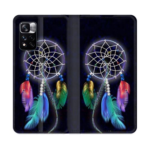Housse Cuir Portefeuille Pour Xiaomi Redmi Note 11 Pro / 11 Pro 5g Zen Attrape Reve Multicolore