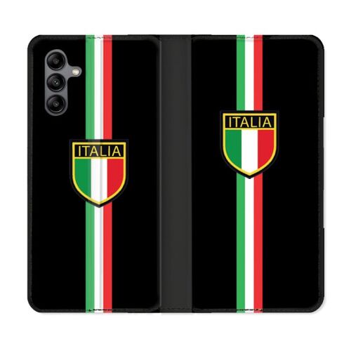 Housse Cuir Portefeuille Pour Samsung Galaxy A04s Voyage Italie 3 Noir