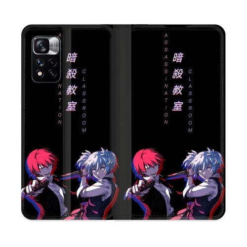 Housse Cuir Portefeuille Pour Xiaomi Redmi Note 11 Pro / 11 Pro 5g Manga Assassination Classroom Duo