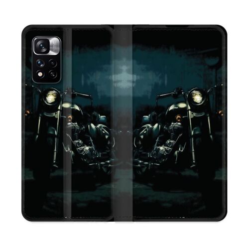 Housse Cuir Portefeuille Pour Xiaomi Redmi Note 11 Pro / 11 Pro 5g Moto Harley Vintage