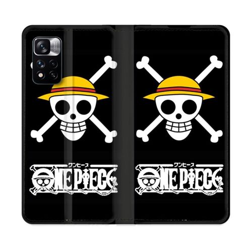 Housse Cuir Portefeuille Pour Xiaomi Redmi Note 11 Pro / 11 Pro 5g Manga One Piece Tete De Mort